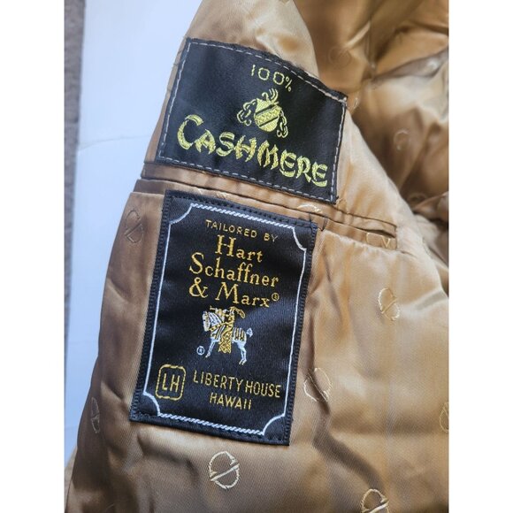 Vintage Christian Dior by Hart Schaffner & Marx 100% Cashmere Blazer Beige 42L - Picture 10 of 13